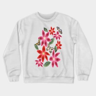 Lilies and Butterflies Crewneck Sweatshirt